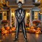 Mens Bone Chillin Skeleton Suit Costume for Halloween Gothic Events and Scare Parties